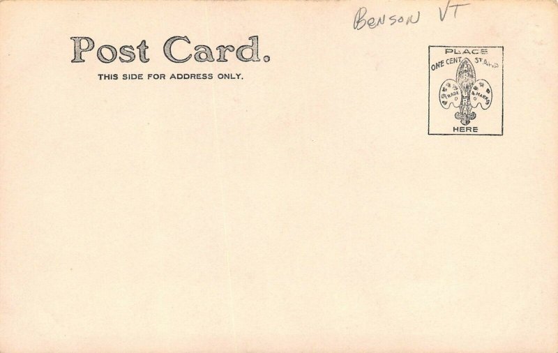 LP97 Benson  Vermont Postcard RPPC Church