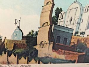 Postcard Hand-Colored  Capital of Cerro, Guadalupe, Mexico