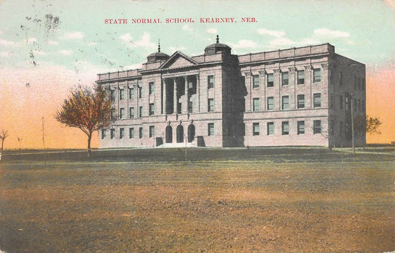 State Normal School, Kearney, Nebraska, Early Postcard, Used in 1909