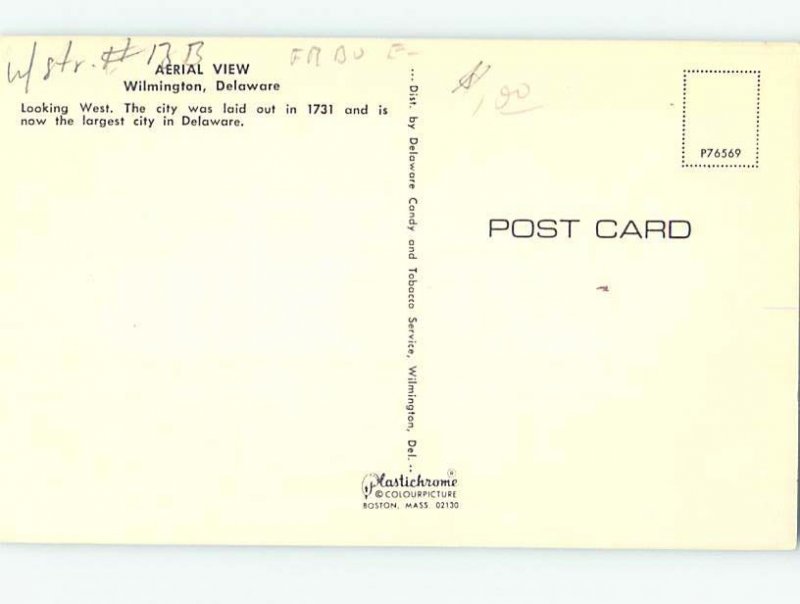 Pre-1980 AERIAL VIEW Wilmington Delaware DE AC9640