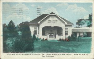 Valdosta GA Aldrich Pines Camp c1930 Postcard