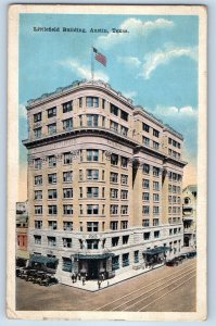 1920 Austin Texas Postcard Littlefield Building Classic Cars Street Road Posted