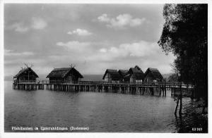 Unteruhldingen Germany Pfahlbaumuseum Real Photo Antique Postcard J58200