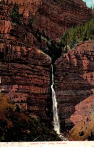 USA Cascade Falls Ouray Colorado Vintage Postcard 09.83