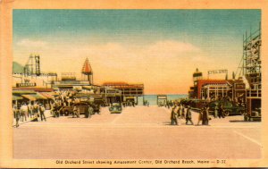Maine Old Orchard Beach Old Orchard Street Showing Amusement Center Dexter Press