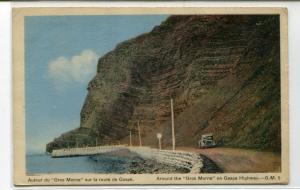 Around the Gros Morne Car Gaspe Highway Quebec Canada 1950c postcard