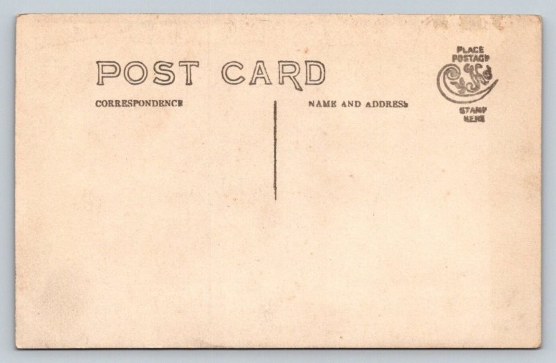 RPPC  Railroad Tracks Engineers Carpenters Framing Square c1910  Postcard