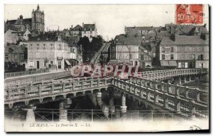 Old Postcard Le Mans Tramway Bridge X