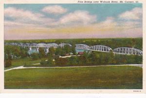 Illinois Mt Carmel Free Bridge Over Wabash River Albertype
