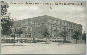 NEW BRUNSWICK NJ ROOSEVELT JUNIOR HIGH SCHOOL ANTIQUE POSTCARD