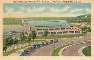 The Hangars, Washington D C National Airport Vintage Linen Postcard
