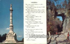 Yorktown Monument - Natural Bridge, Virginia VA  