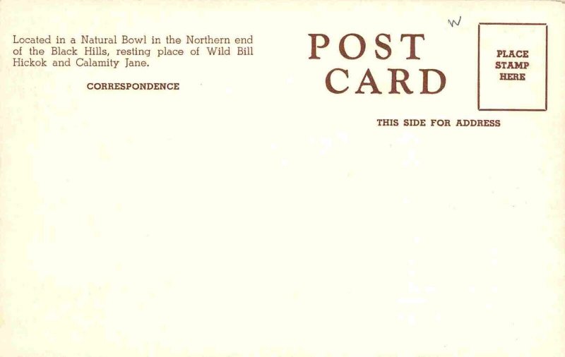 Camp Billings Cabins US Route 85 Deadwood South Dakota 1940s postcard