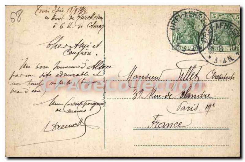 Old Postcard Trois Epis