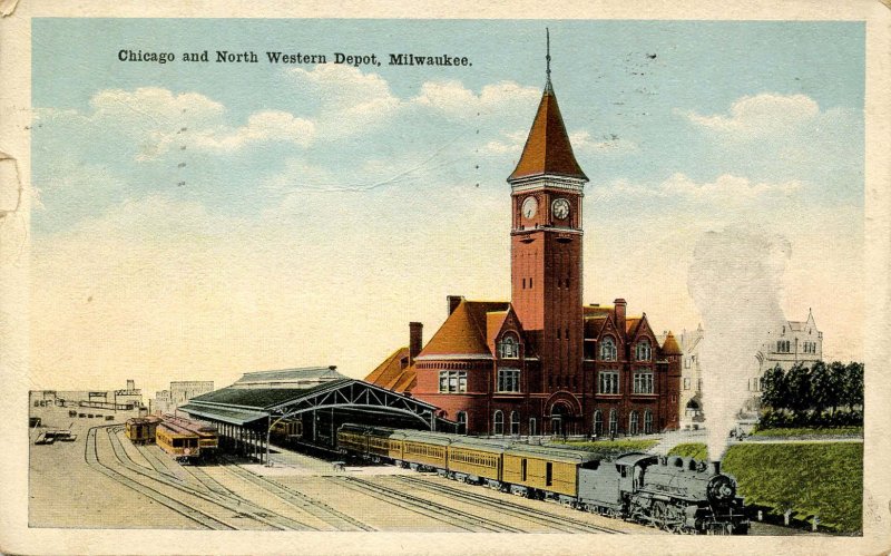 WI - Milwaukee. Chicago & North Western Railroad Depot  (tear)