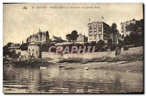 Old Postcard Dinard Grand Hotel and Hotel of the great Bay