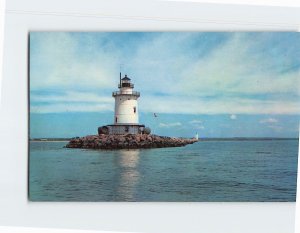 Postcard Outer Light Saybrook Point Connecticut USA