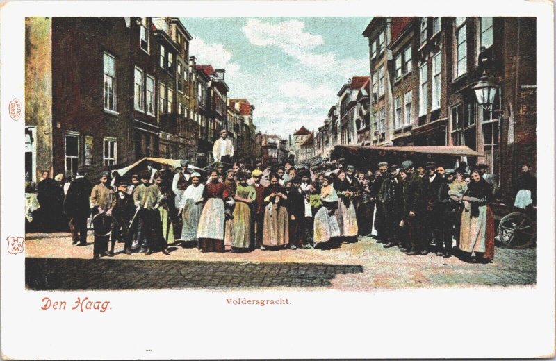 Netherlands Den Haag Voldersgracht The Hague Vintage Postcard 09.47