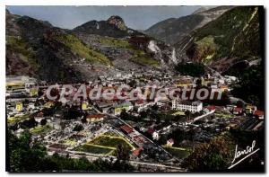 Postcard Old Moutiers Savoie General view and the Valley to Val d'Isere