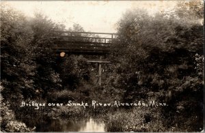 RPPC Bridges Over Snake River, Alvarado MN c1914 Vintage Postcard S37