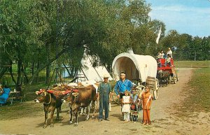 United States Michigan Irish Hills Frontier City covered wagon native american