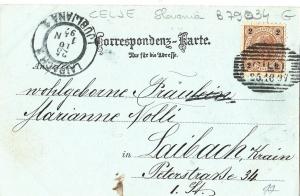 B79034 cilli celje    slovenia  scan front/back image