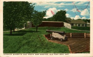 Canada Interior Barbette North East Bastion Old Fort Erie Ontario Postcard 08.68