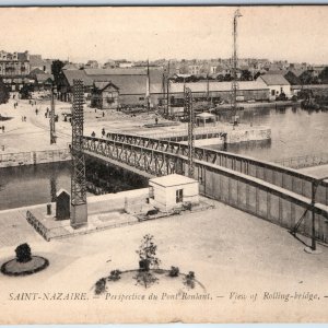 c1920s Saint-Nazaire, France Pont Roulant View Rolling Bridge Movable PC A170