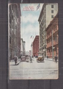 PORTLAND, OREGON, OAK STREET, LOOKING WEST, c1910 ppc., unused.