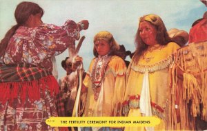 Postcard Fertility Ceremony for Indian Maidens