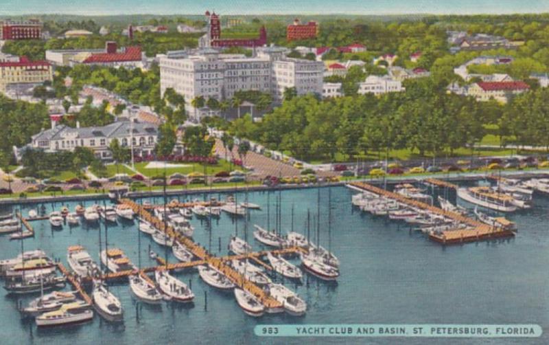 Florida St Petersburg Yacht Club and Yacht Basin 1952