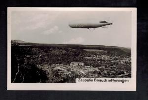 1931 Mint RPPC Graf Zeppelin Flying Over Meiningen LZ 127 Real Picture Postcard