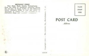 Mechanic Street Scene, New Hope, Bucks County, Pennsylvania 1973 Postcard