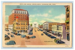 1941 State Line Avenue, Looking North, Texarkana Arkansas AR Postcard