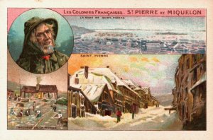 Victorian Trade Card Colonies Françaises St. Pierre Miquelon Africa  L1