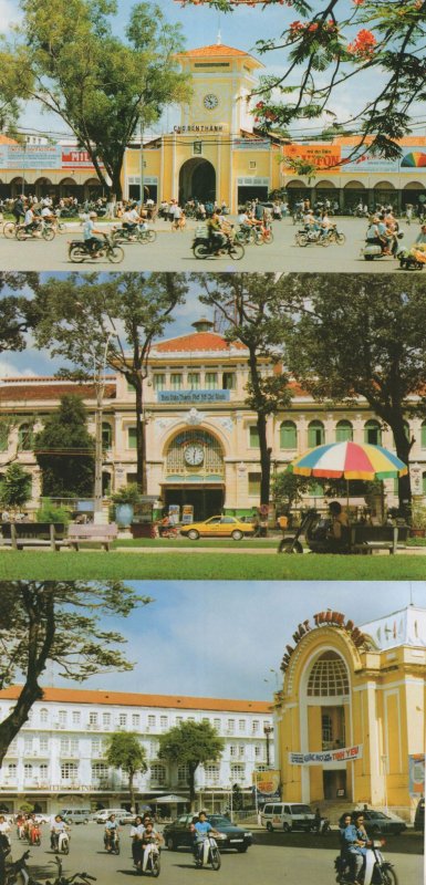 Hochiminh City Vietnam Bicycles Transport 3x Postcard s