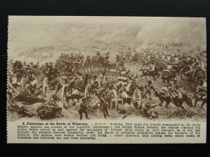 Panorama of BATTLE OF WATERLOO (4) Wellington & Napoleon c1912 Postcard by PIB