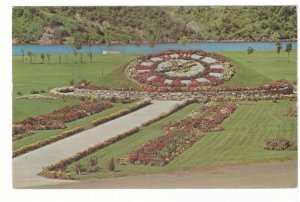 Floral Clock, Beechwood, New Brunswick, Vintage 1968 Chrome Postcard