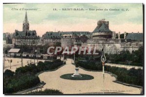 Postcard Old Saint Malo View from Emerald Casino Riviera