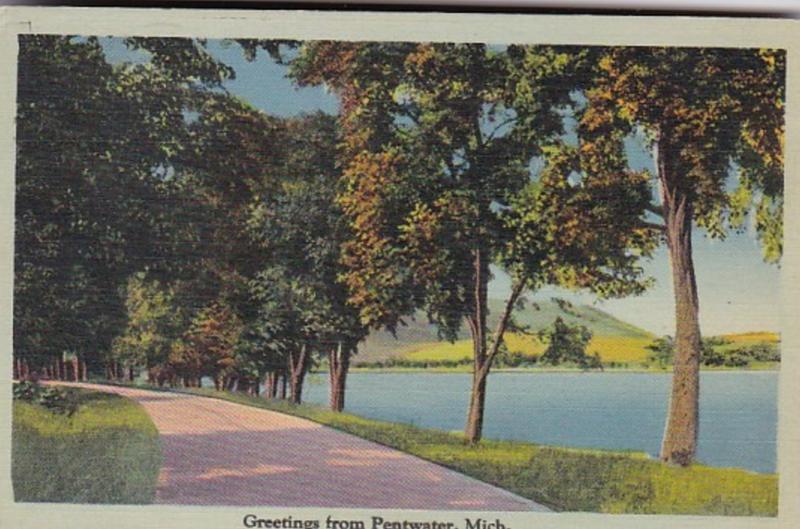 Michigan Greetings From Pentwater 1940