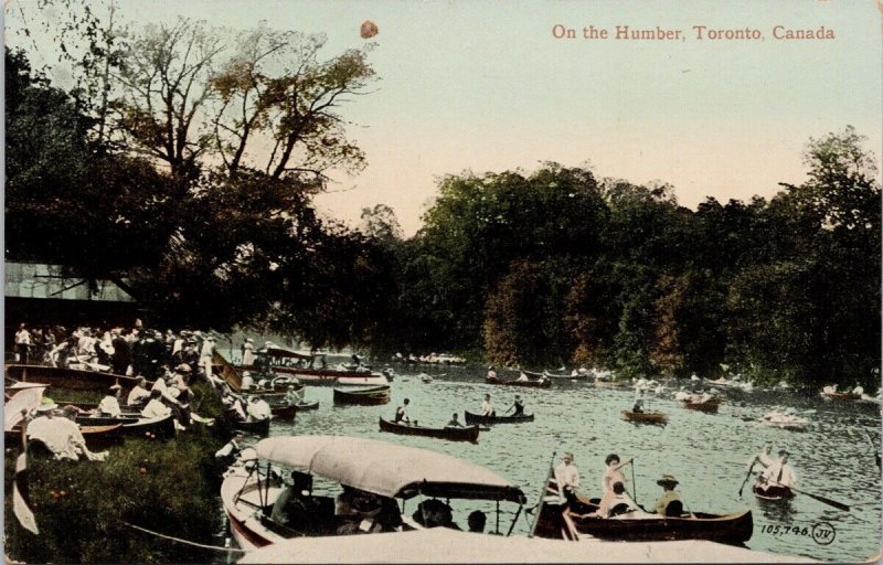 On The Humber River Toronto Ontario ON Boats Boating Unused Postcard H62 *as is