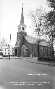 St Francis Desales Catholic Church - Waterville, Maine ME Postcard
