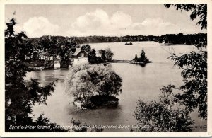 VINTAGE POSTCARD BONNIE VIEW ISLAND THOUSAND ISLANDS ST. LAWRENCE RIVER CANADA