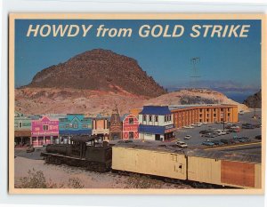 Postcard Colorful Gold Strike Inn And Casino, Howdy from Gold Strike, Nevada