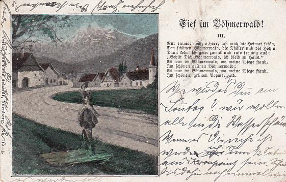 Tief im Bohmerwald 1905  Hartsmanndorf & Chemitz Cancels