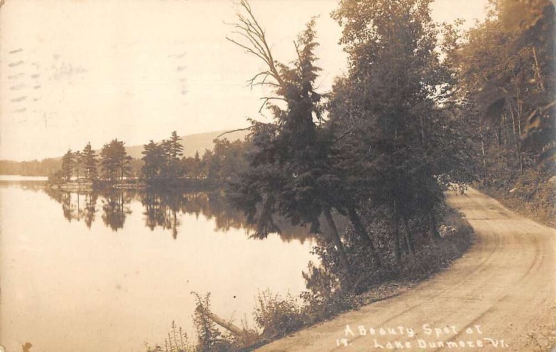Lake Dunmore Vermont Beauty Spot Scenic View Real Photo Postcard AA51443