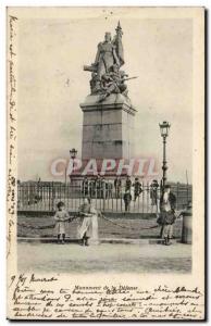 Paris Old Postcard Monument of Defense