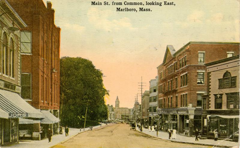 MA - Marlboro. Main Street from Common looking East