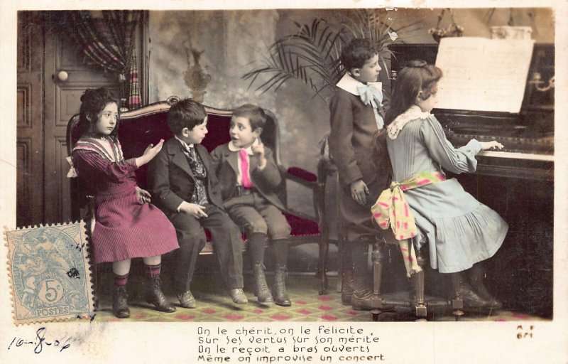 Music Composers Instruments Piano Flag Notes etc lot of 9 vintage postcards B885