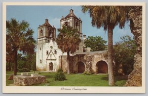 San Antonio Texas~Mission Concepcion~Vintage Postcard